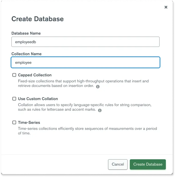 Create Database