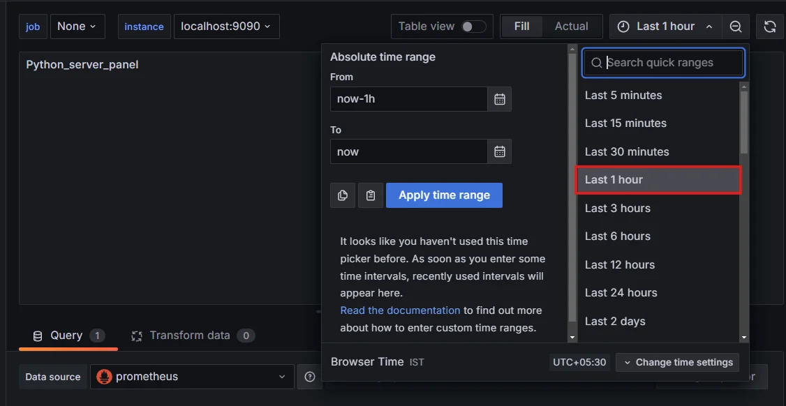 Basic Time Range Filters